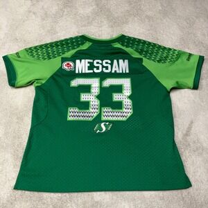 Saskatchewan Roughriders Messam 33 Reebok Jersey Green Football Youth Kids Large